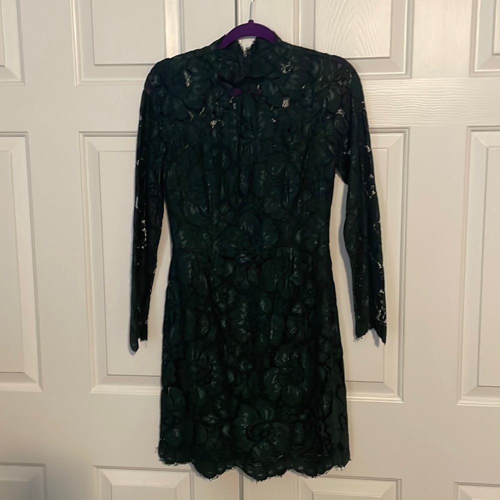 Betsy Johnson emerald lace stress